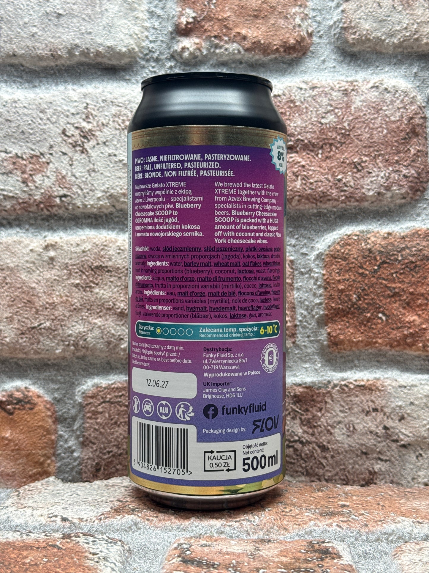 Funky Fluid Gelato XTREME: Blueberry Cheesecake Scoop Sour - 50 CL