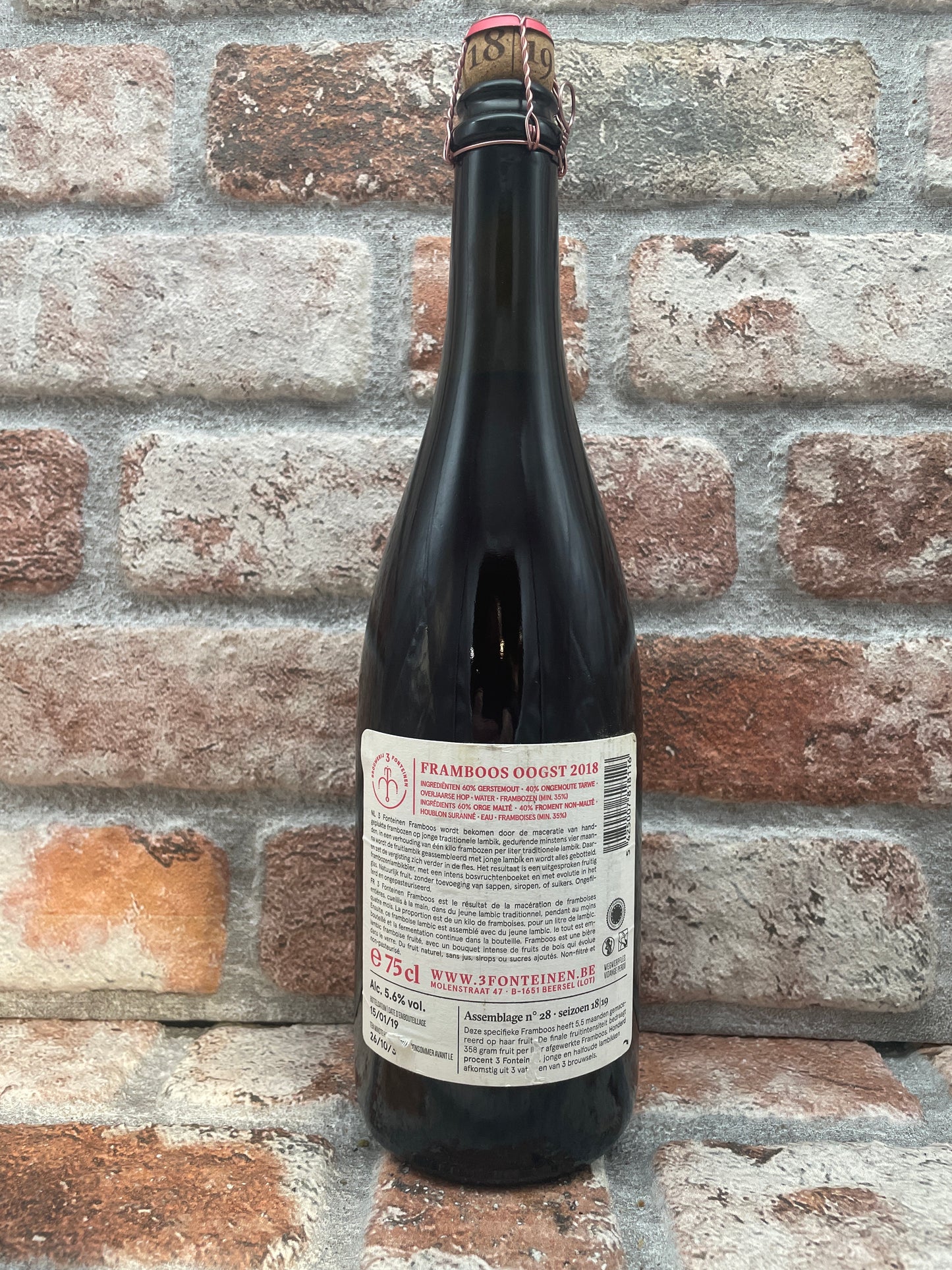 3 Fonteinen Raspberry Harvest 2018 (Season 18/19) Lambic/Geuze - 75 CL