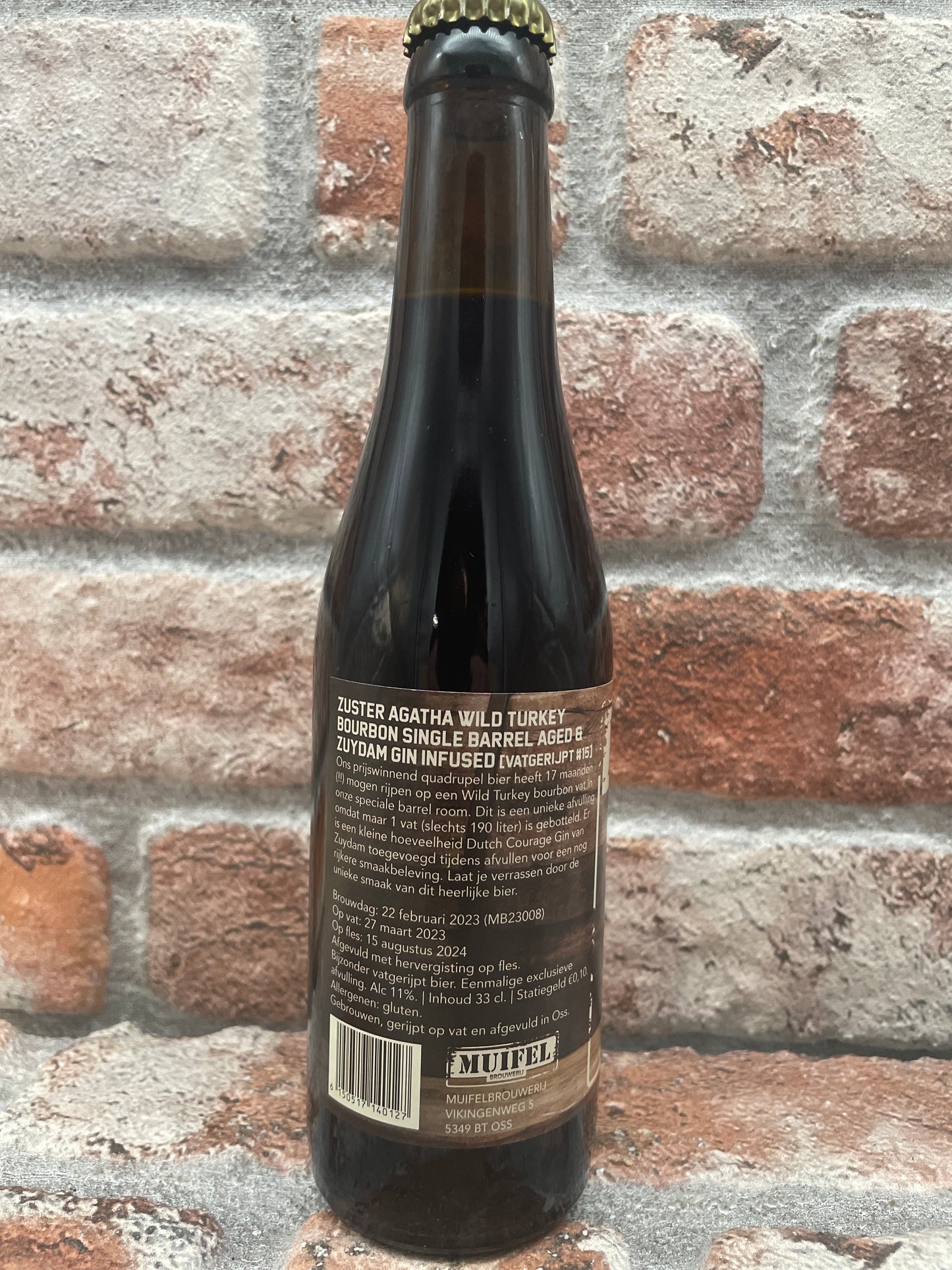 Muifel Brouwerij Vatgerijpt #15 Zuster Agatha Wild Turkey & Zuydam 2024 Quadrupel - 33 CL