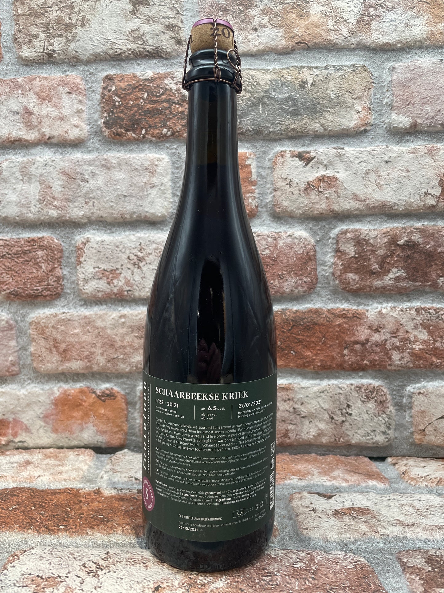 3 Fonteinen Schaarbeekse Kriek Oogst 2020 Lambiek/Geuze - 75 CL