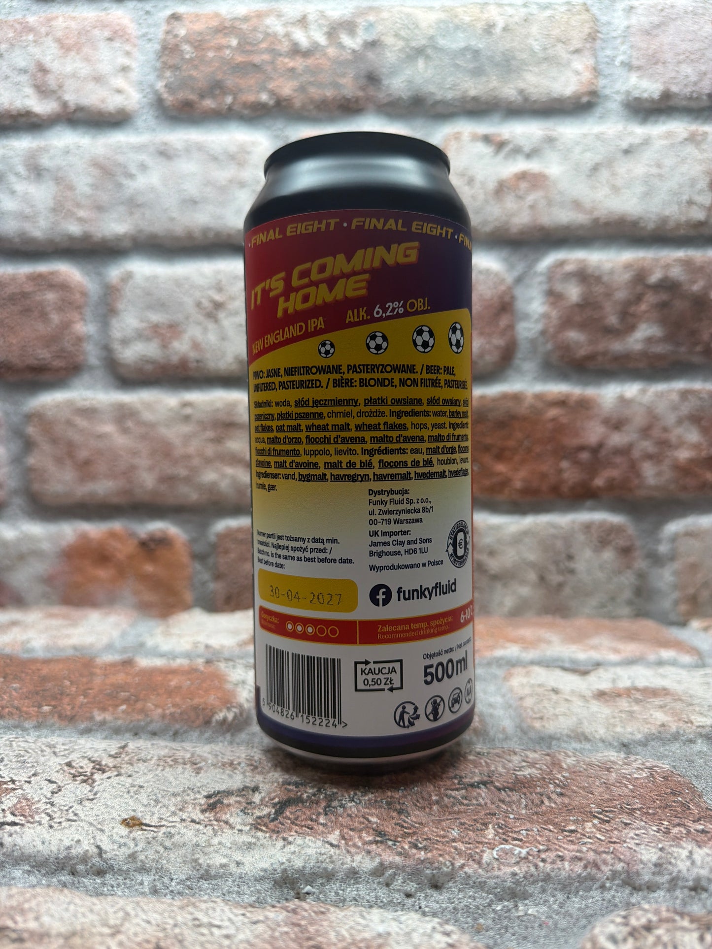 Funky Fluid It's Coming Home (Final Eight - England) IPA - 50 CL