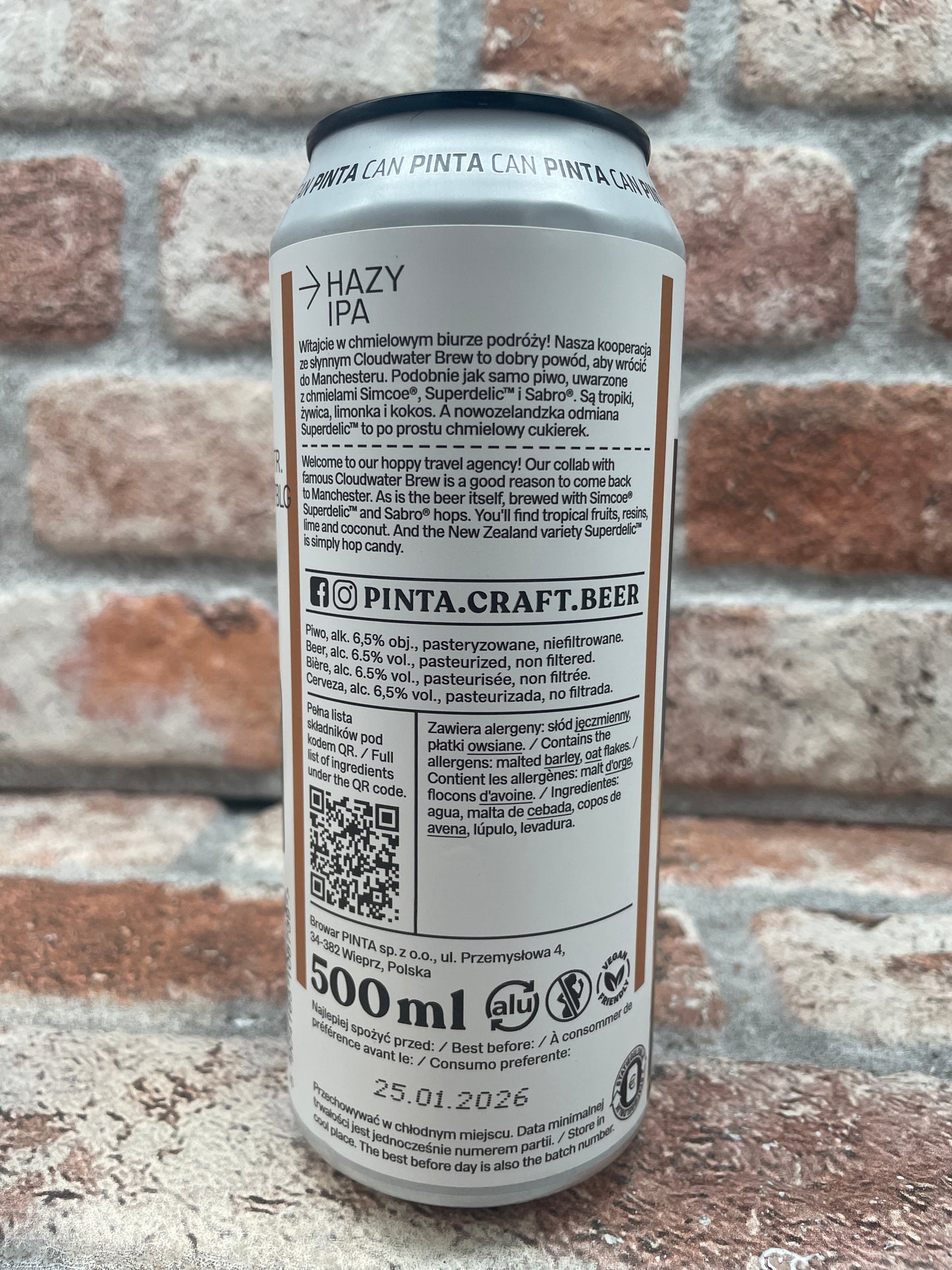 Lervig Pinta Hazy Discovery Manchester 2.0 Hazy IPA - 50 CL