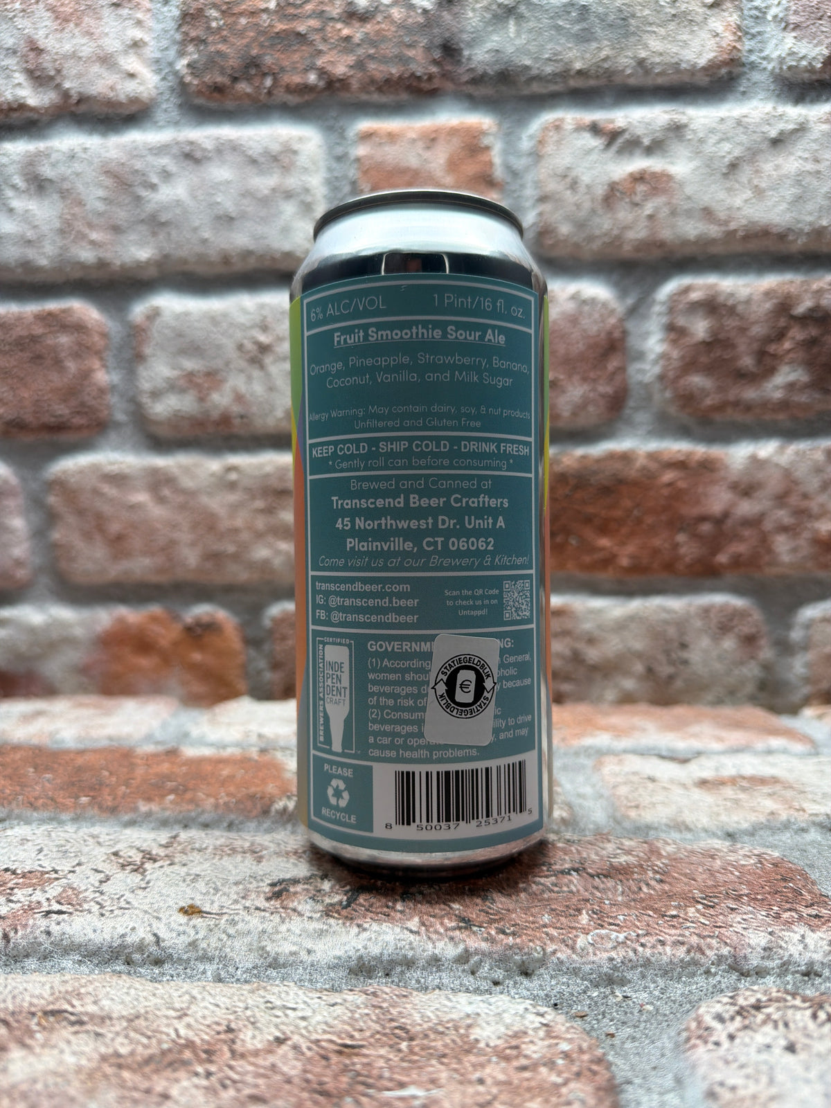 Transcend Beer Crafters Bahama Bliss Sour - 47.3 CL (1 pint)