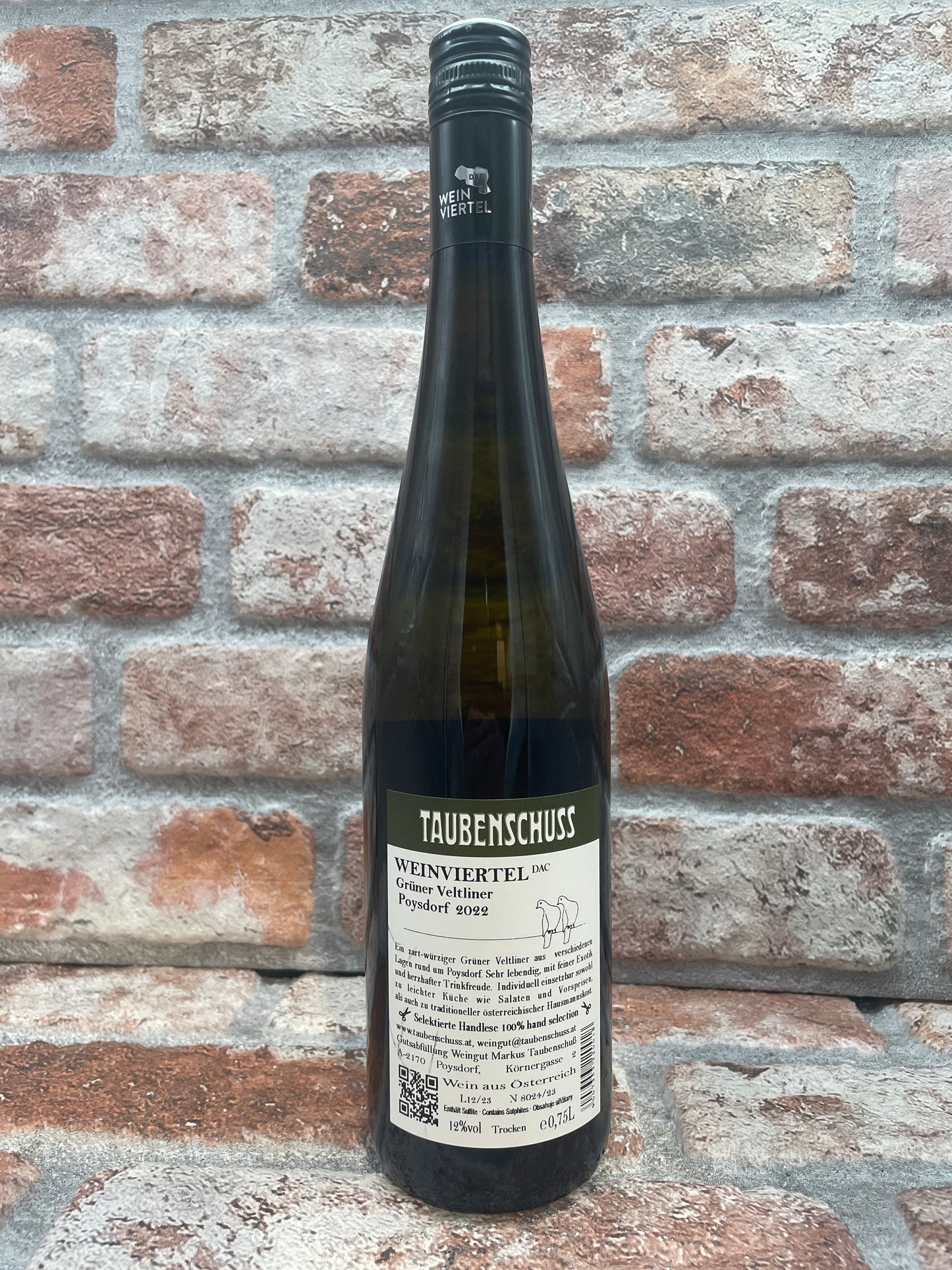 Weingut Taubenschuss Poysdorf Gruner Veltliner 2022 Wine - 75 CL