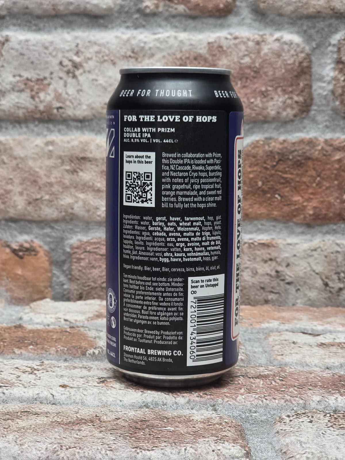 Frontaal Brewing Co. For the Love of Hops (Prizm) IPA - 44 CL