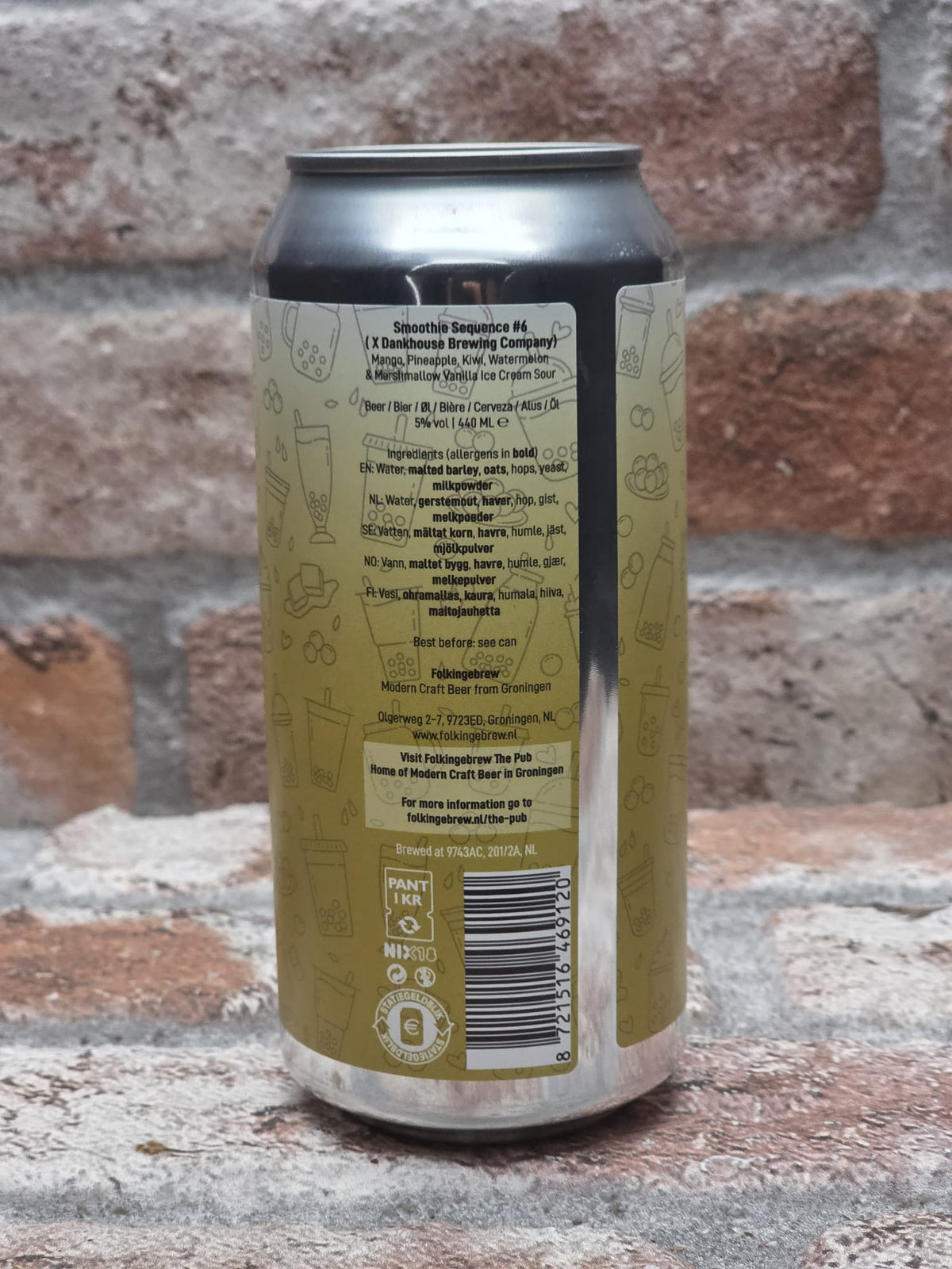 Folkingebrew Smoothie Sequence #6: Mango, Pineapple, Kiwi, Watermelon & Marshmallow Sour - 44 CL