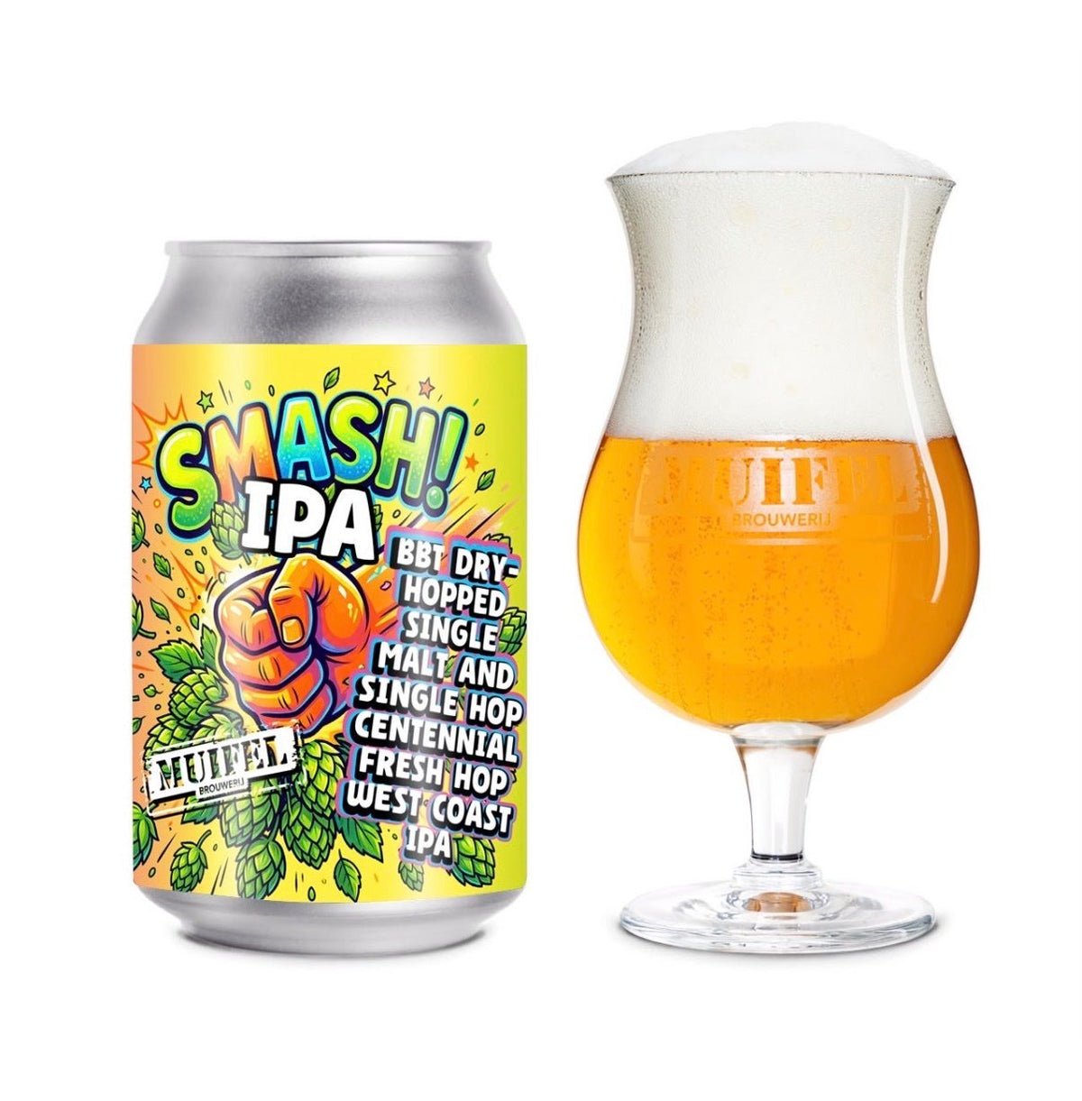 Muifelbrouwerij BBT Dry-hopped Single Malt And Single Hop Centennial Fresh Hop West Coast IPA (2027)