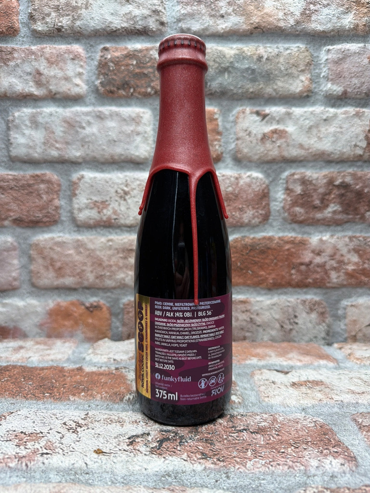 Funky Fluid Barrel Aged Royal Cookie: Scoop ā achterkant