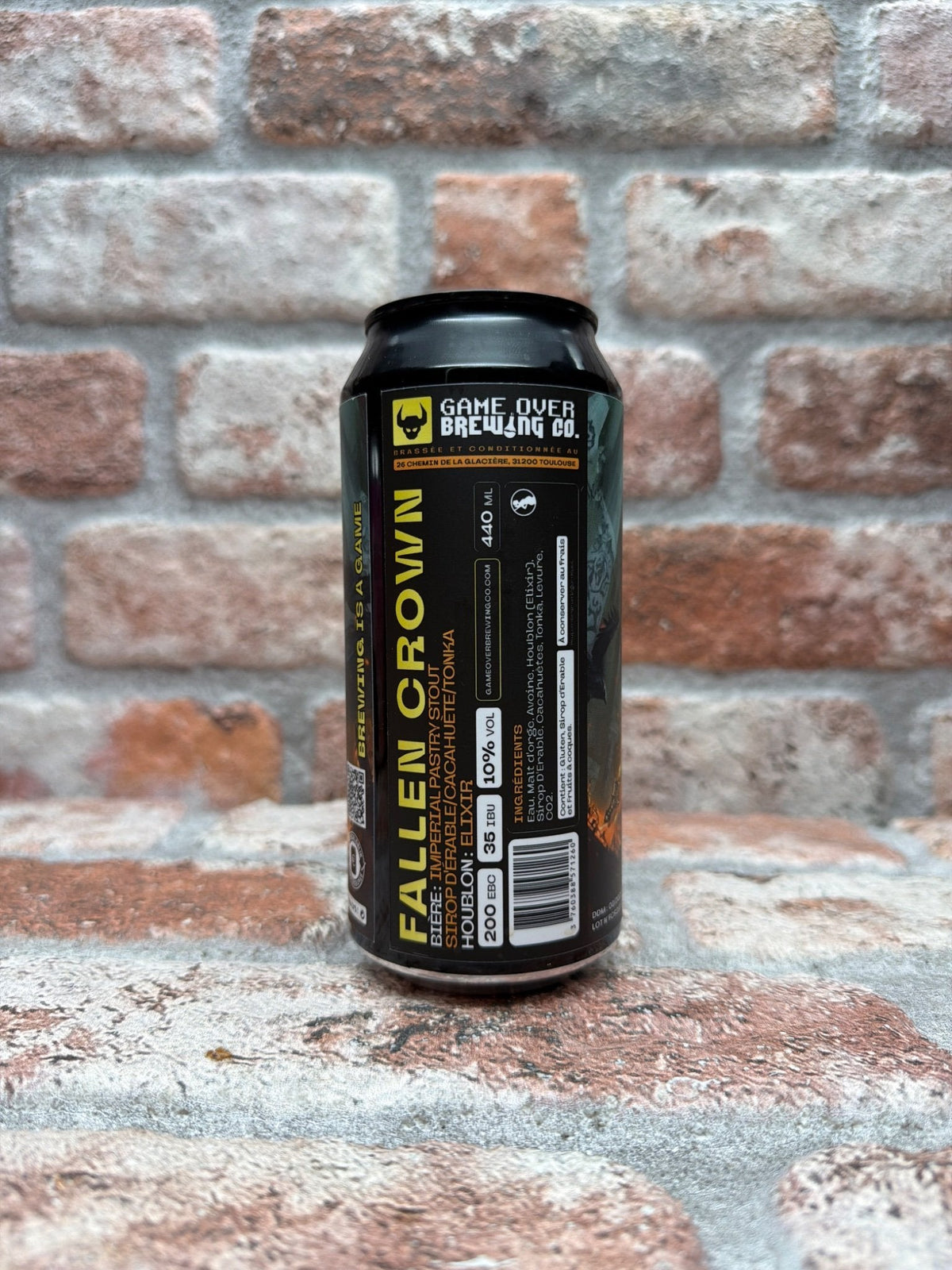Game Over Brewing Co. Fallen Crown — achterkant
