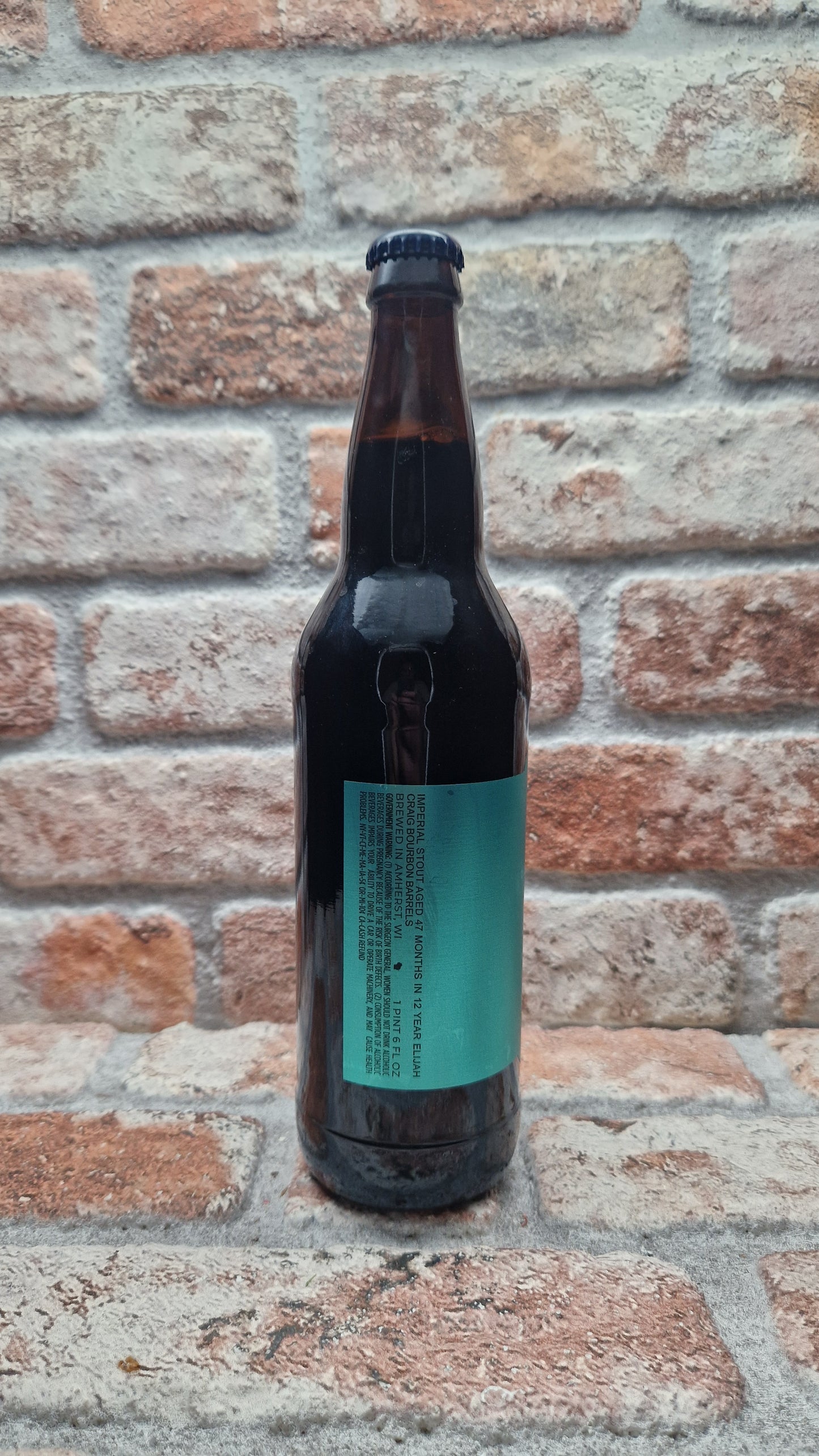 Central Waters Brewing Company 25th Anniversary Series: 12 Year Elijah Craig Barrel Teal Label Stout - 75 CL