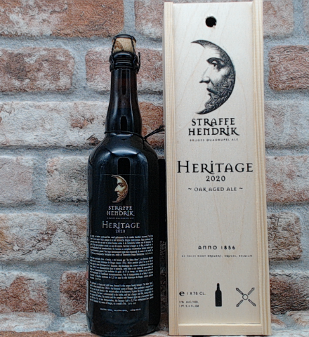 Brouwerij De Halve Maan Straffe Hendrik Heritage met kistje (2020) Quadrupel - 75 CL