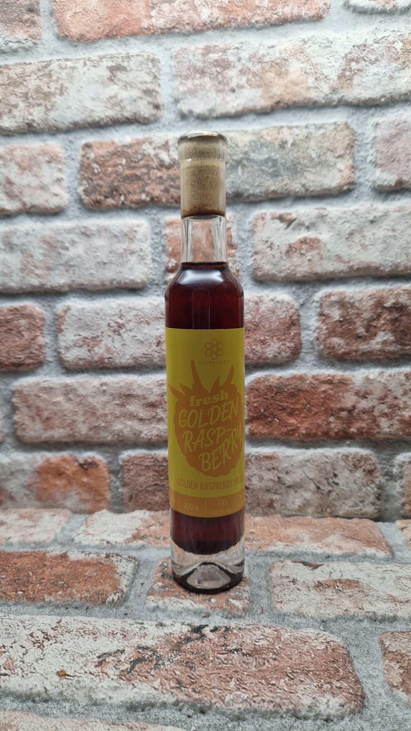 Hex Meadery Fresh Golden Raspberry Medebier - 20 CL