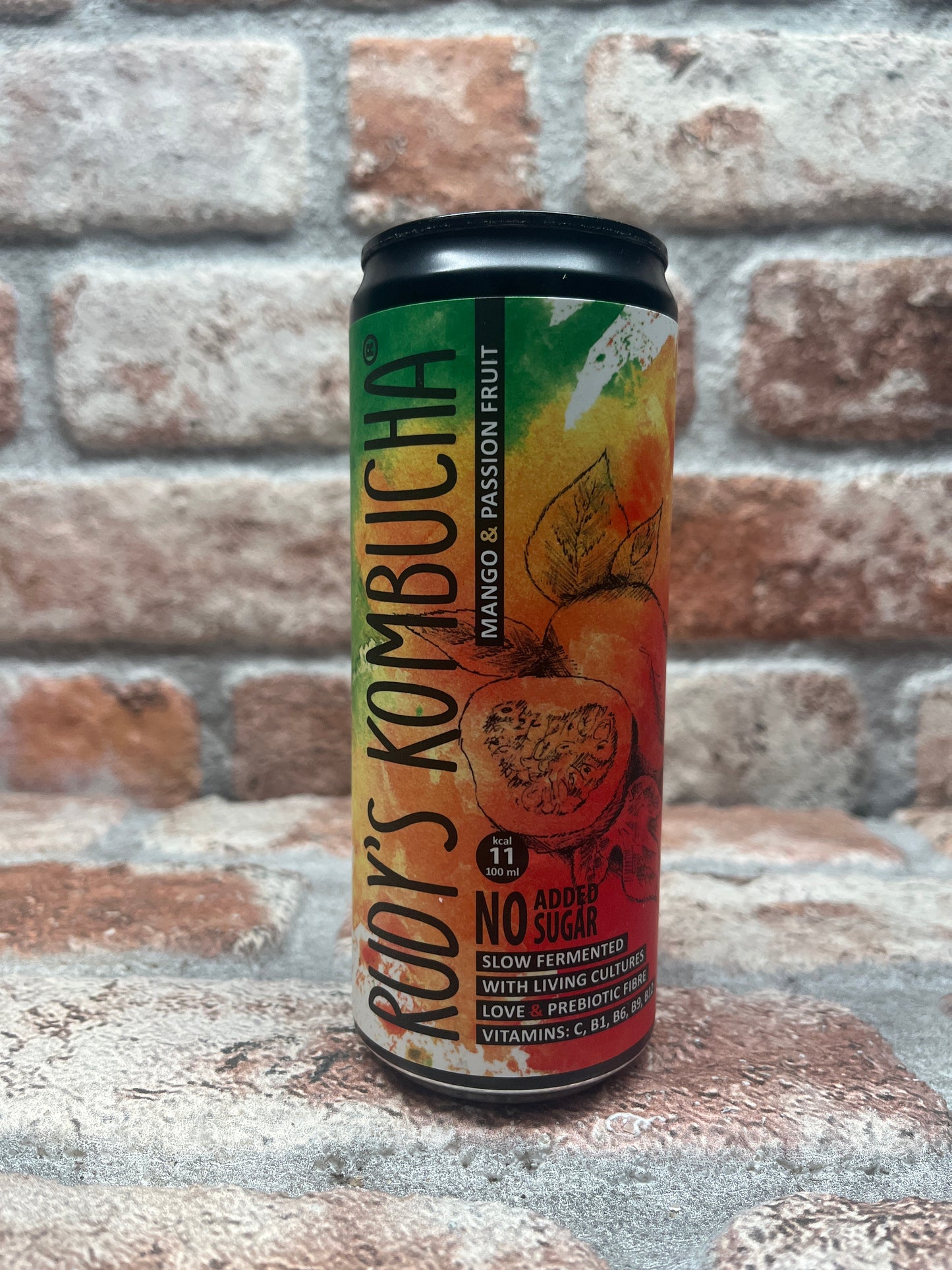 Rudy's Kombucha Passion Fruit & Mango Alcoholvrij - 33 CL