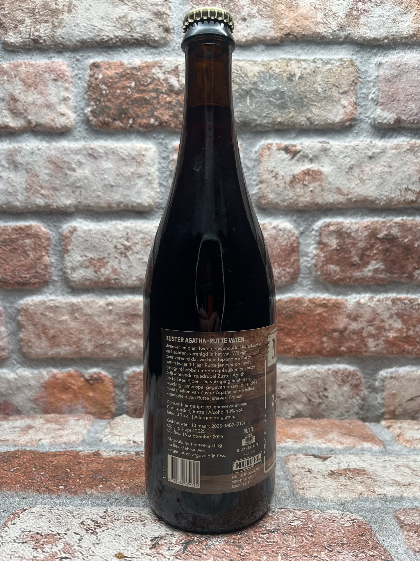 Muifel Brouwerij Vatgerijpt #20 Zuster Agatha Rutte Jenever Quadrupel - 75 CL