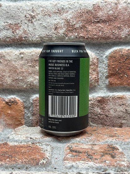 Frontaal Brewing Co. I've Got Friends In the Music Business B.A. Winter Blend '22 Stout - 33 CL