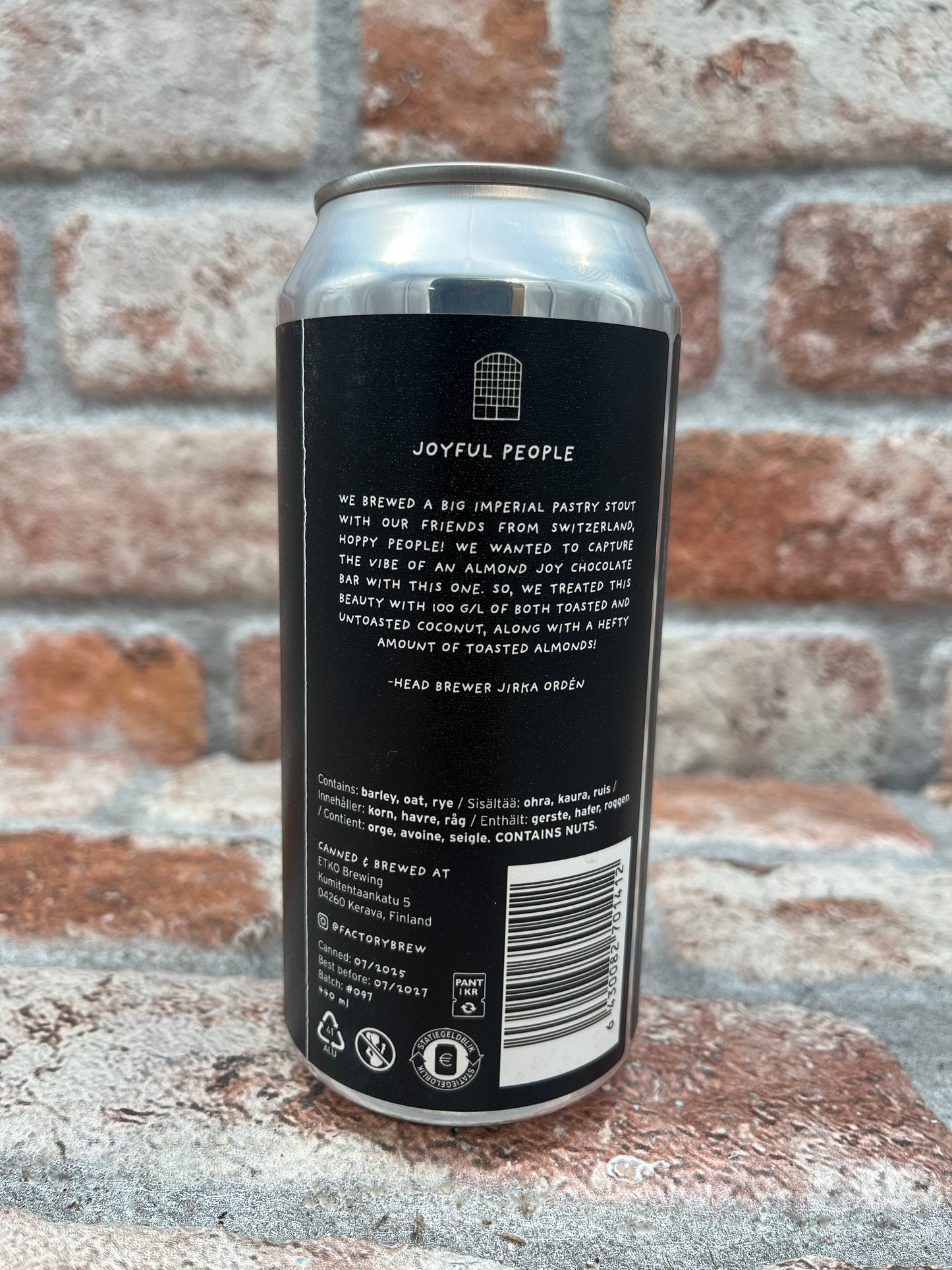 Factory Joyful People (Coconut &amp; Almonds) Stout - 44 CL