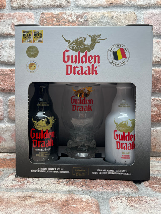 Gulden Draak 2 Beers With Glass Gift Package - 33 CL