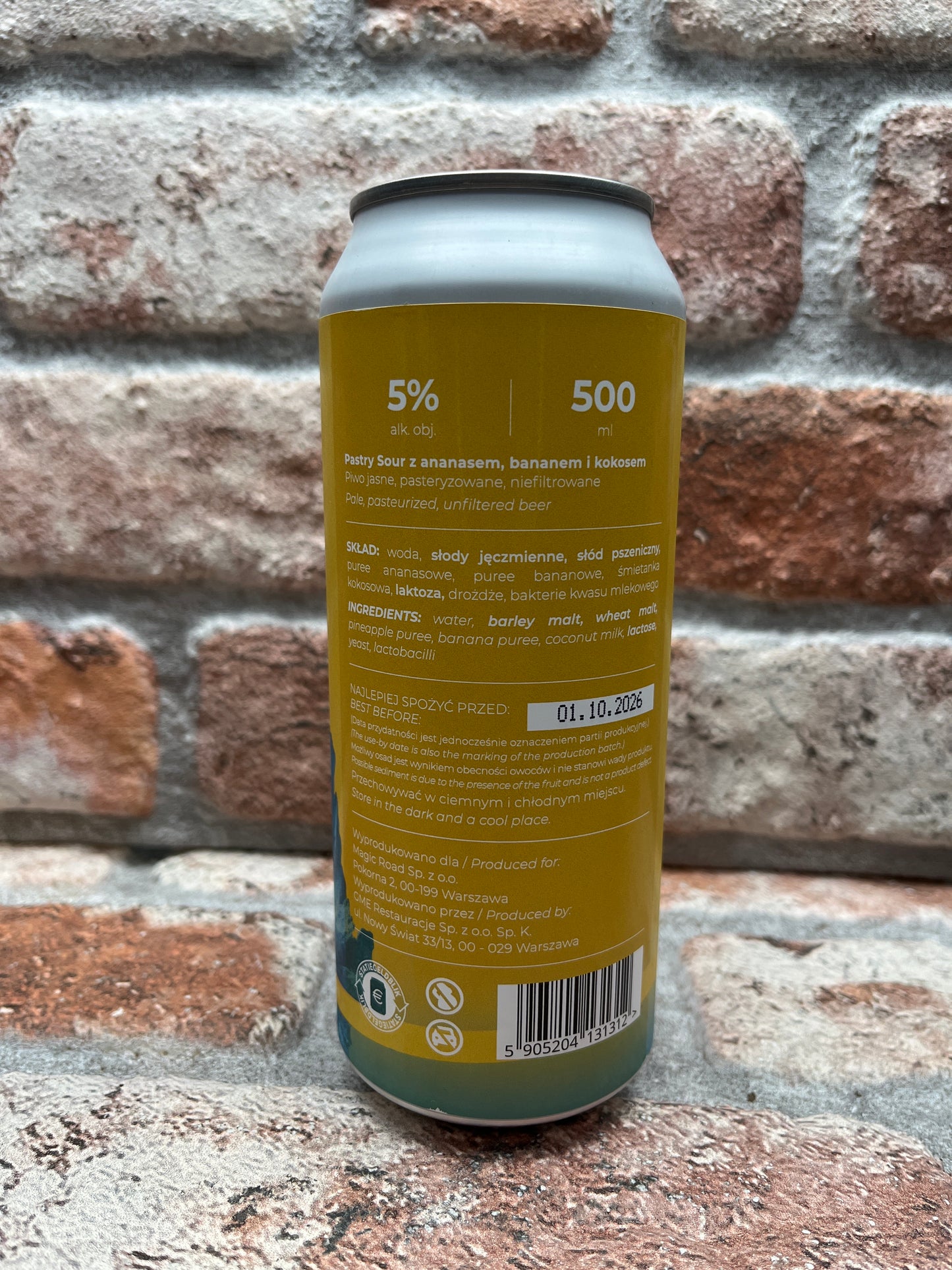 Magic Road Wonders - Pineapple, Banana &amp; Coconut Cream Sour - 50 CL
