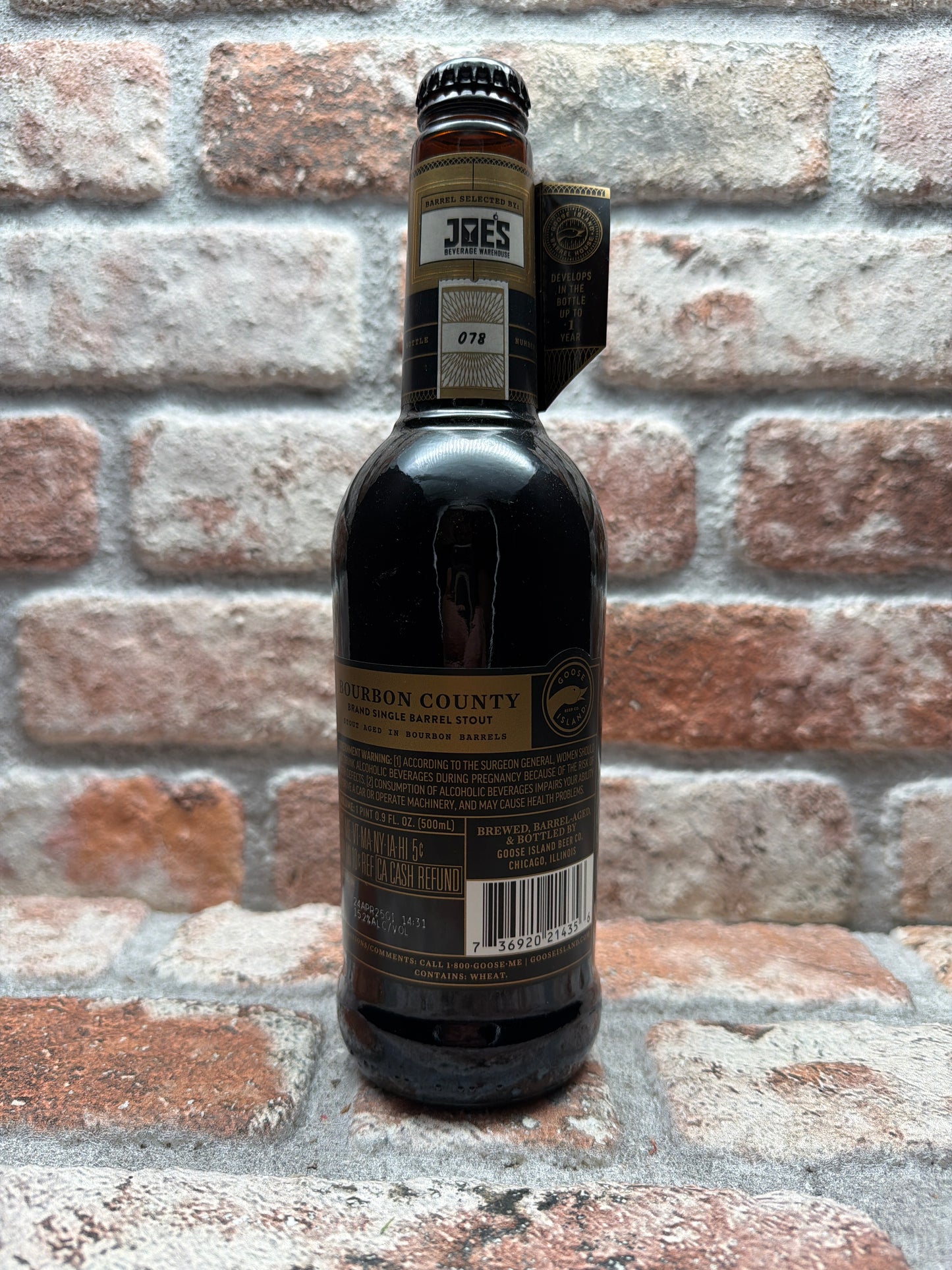 Goose Island Beer Co. Bourbon County Brand Stout Single Barrel - Joe's Beverage Warehouse - 50 CL