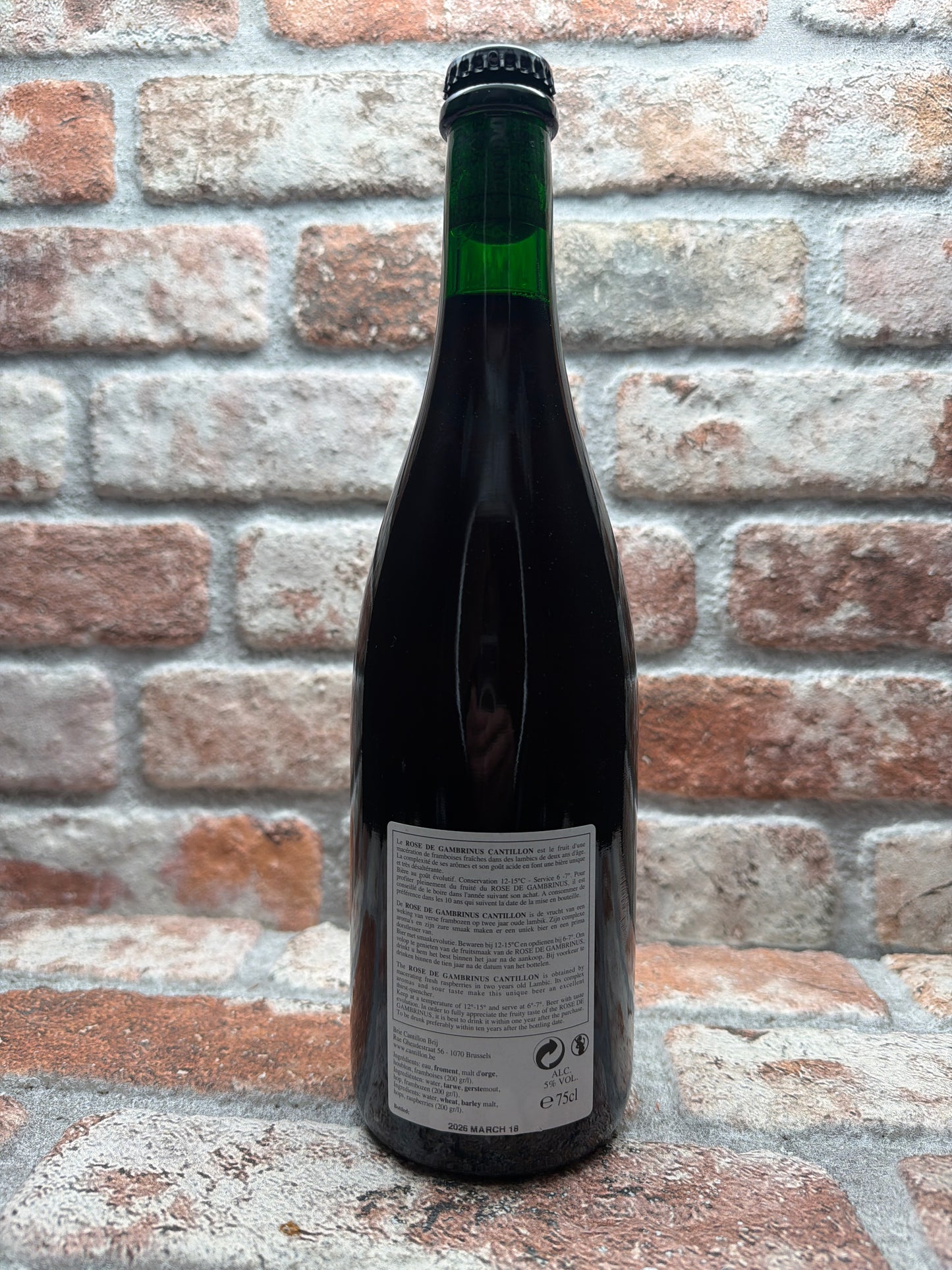 Brasserie Cantillon Rosé De Gambrinus 2026 Lambiek/Geuze - 75 CL