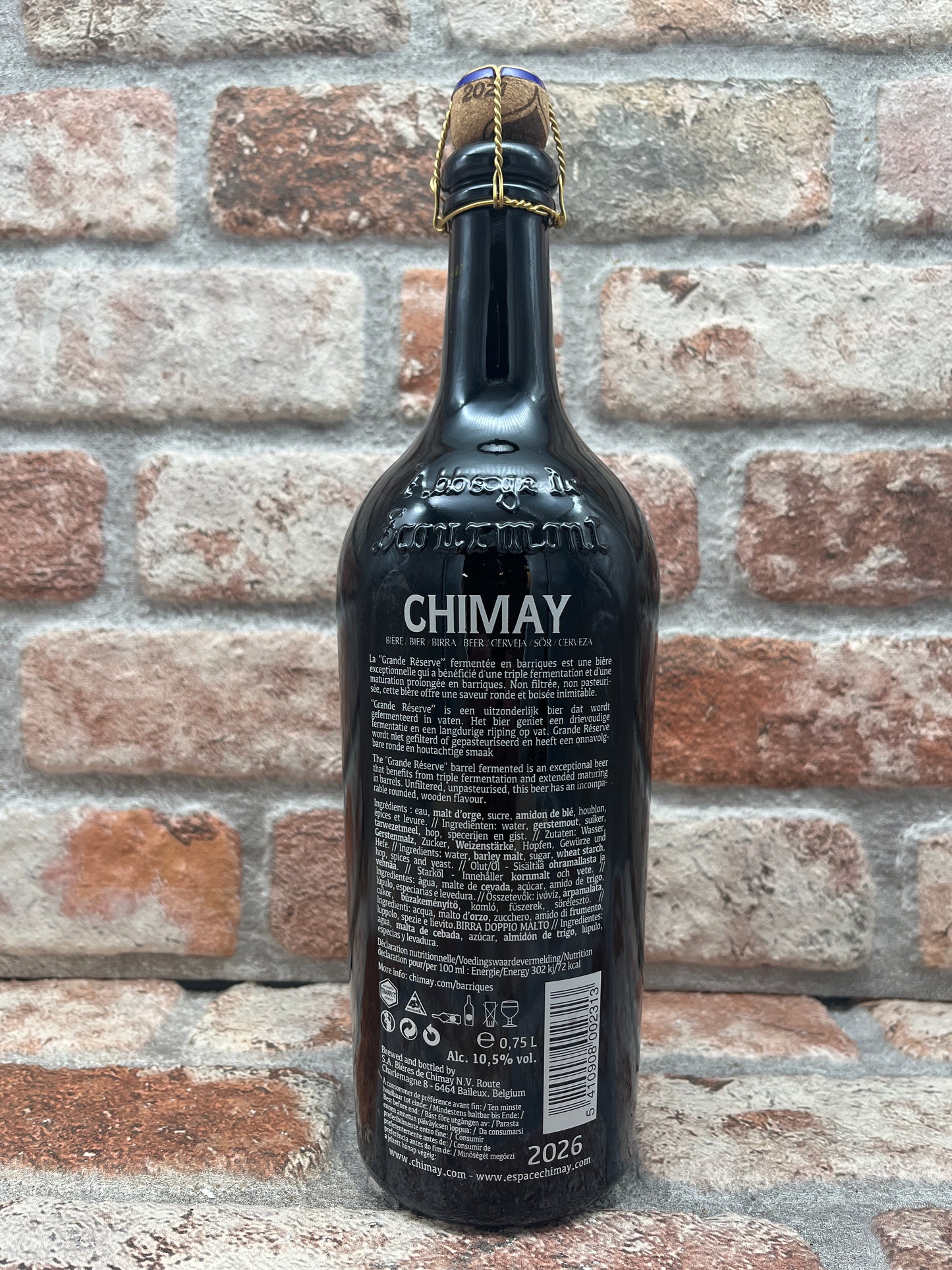 Chimay Grande Réserve Fermentee En Barriques - Chene Francais, Chene Américain, Rhum (09/2021) Quadrupel - 75 CL