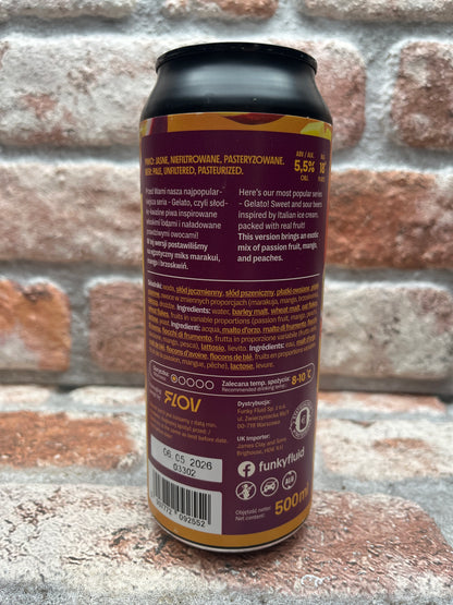 Funky Fluid Gelato: Passion Fruit, Mango &amp; Peach Sour - 50 CL