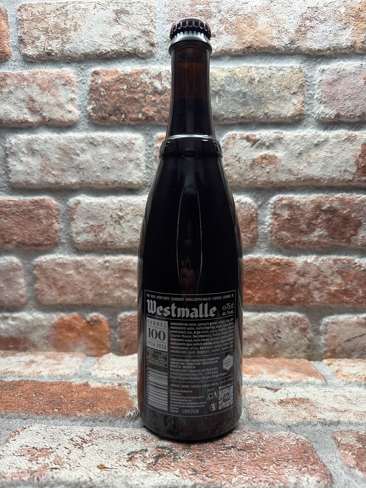 Brouwerij der Trappisten van Westmalle Trappist Dubbel 100 Jaar- 75 CL