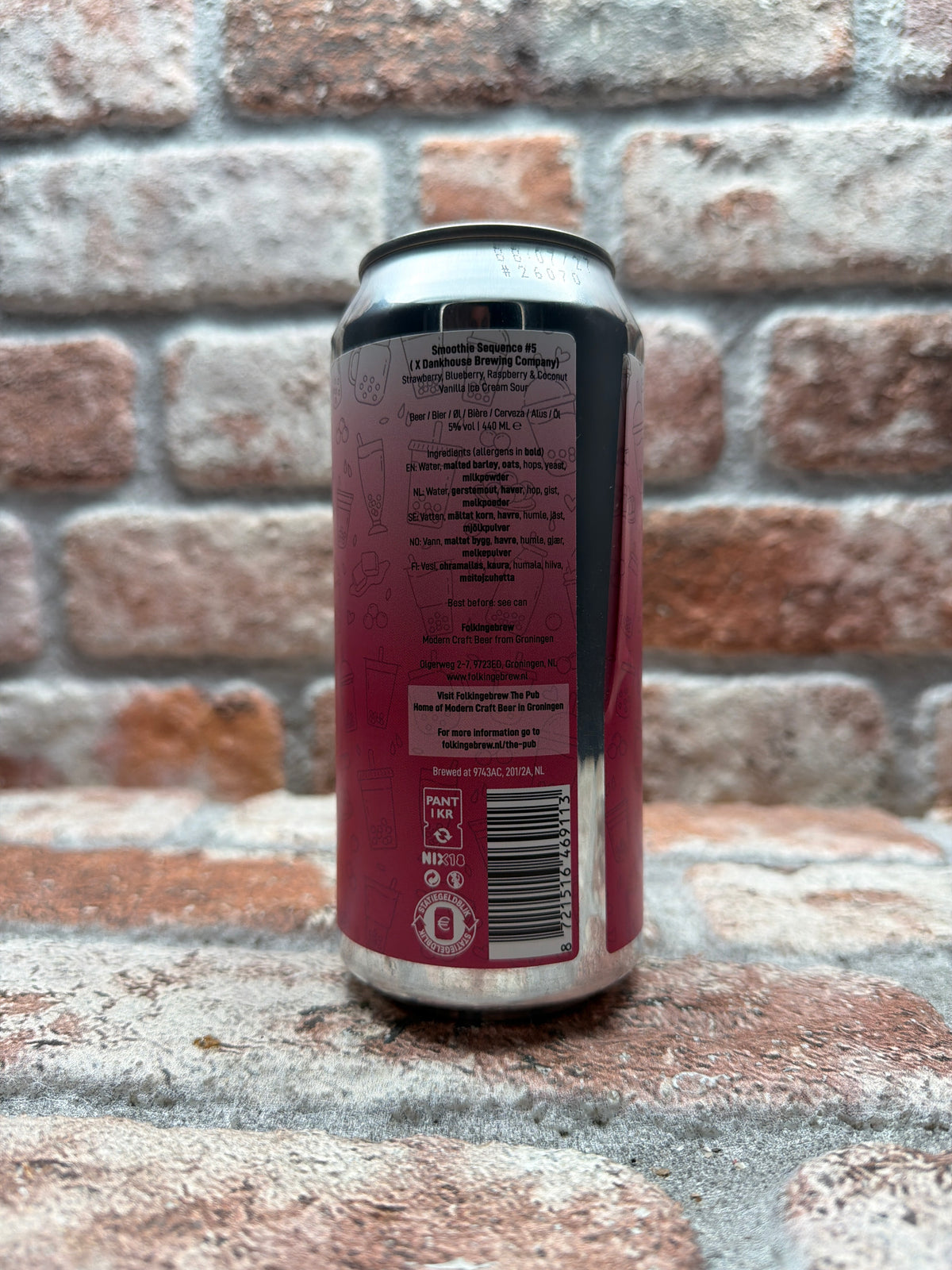 Folkingebrew Smoothie Sequence #5: Strawberry, Blueberry, Raspberry & Coconut Sour - 44 CL