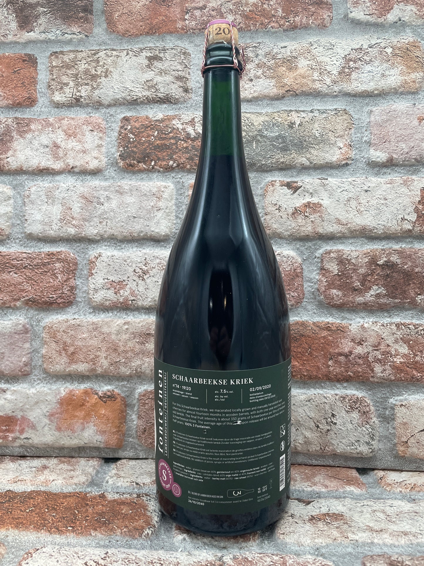 3 Fonteinen Schaarbeekse Kriek Harvest 2019 (Season 19/20) Blend No.74 2020 Lambic/Geuze - 3 L