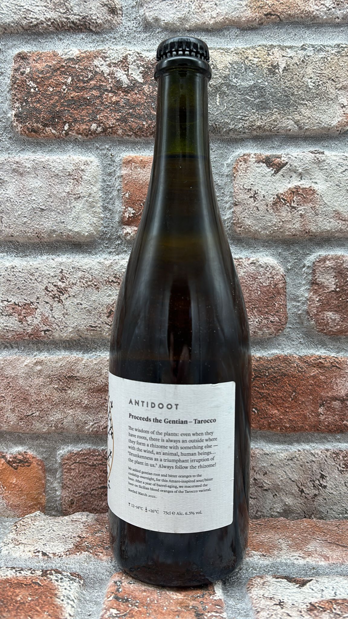 Antidoot Proceeds the Gentian - Tarocco Wild Ale - 75 CL