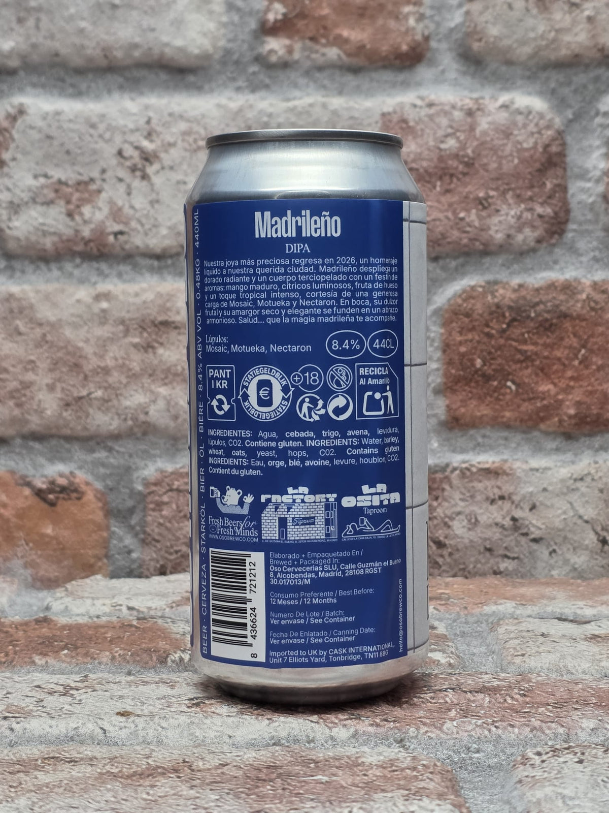Oso Brew Co Madrileño (2026) IPA - 44 CL