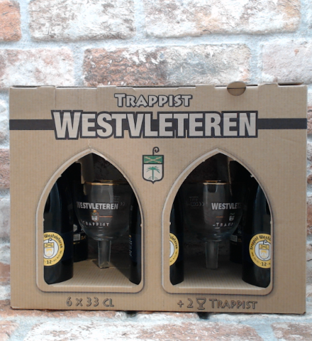 Westvleteren Gift set 2022 6 bottles &amp; 2 glasses Quadrupel - 33 CL