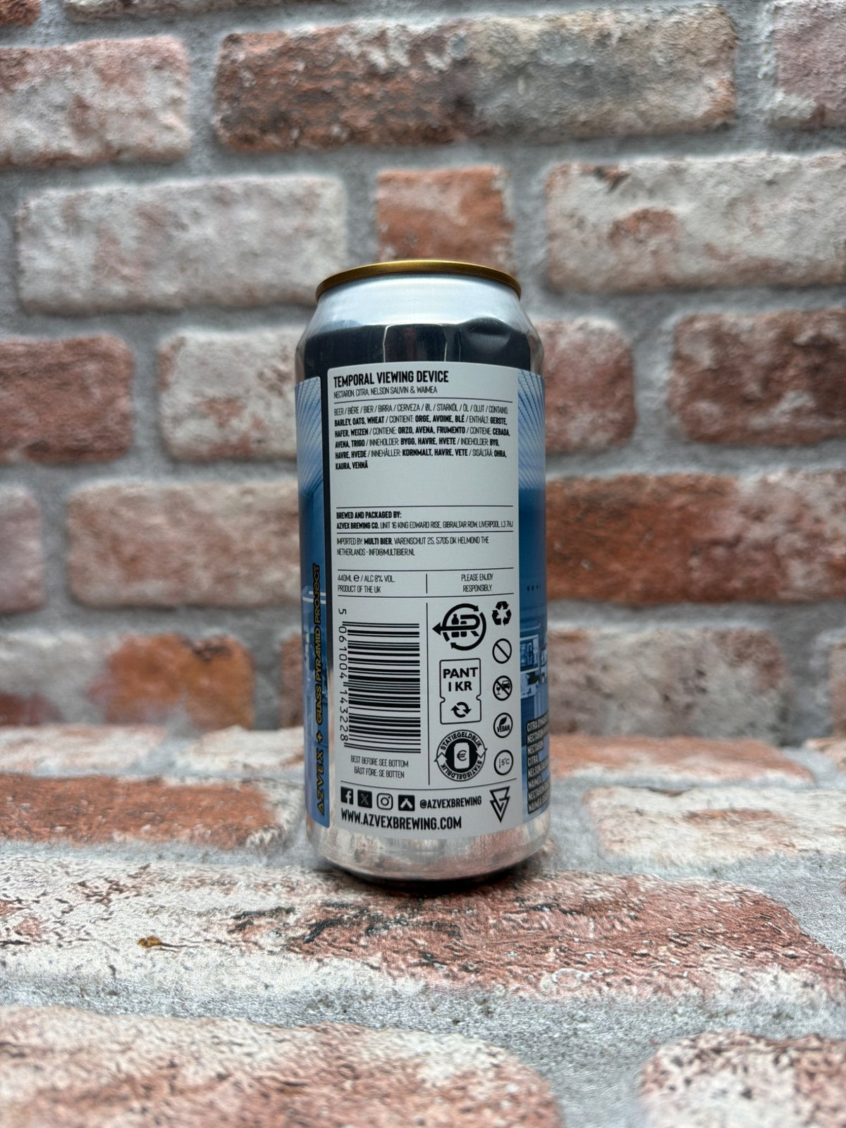 Azvex Brewing Company Temporal Viewing Device — achterkant