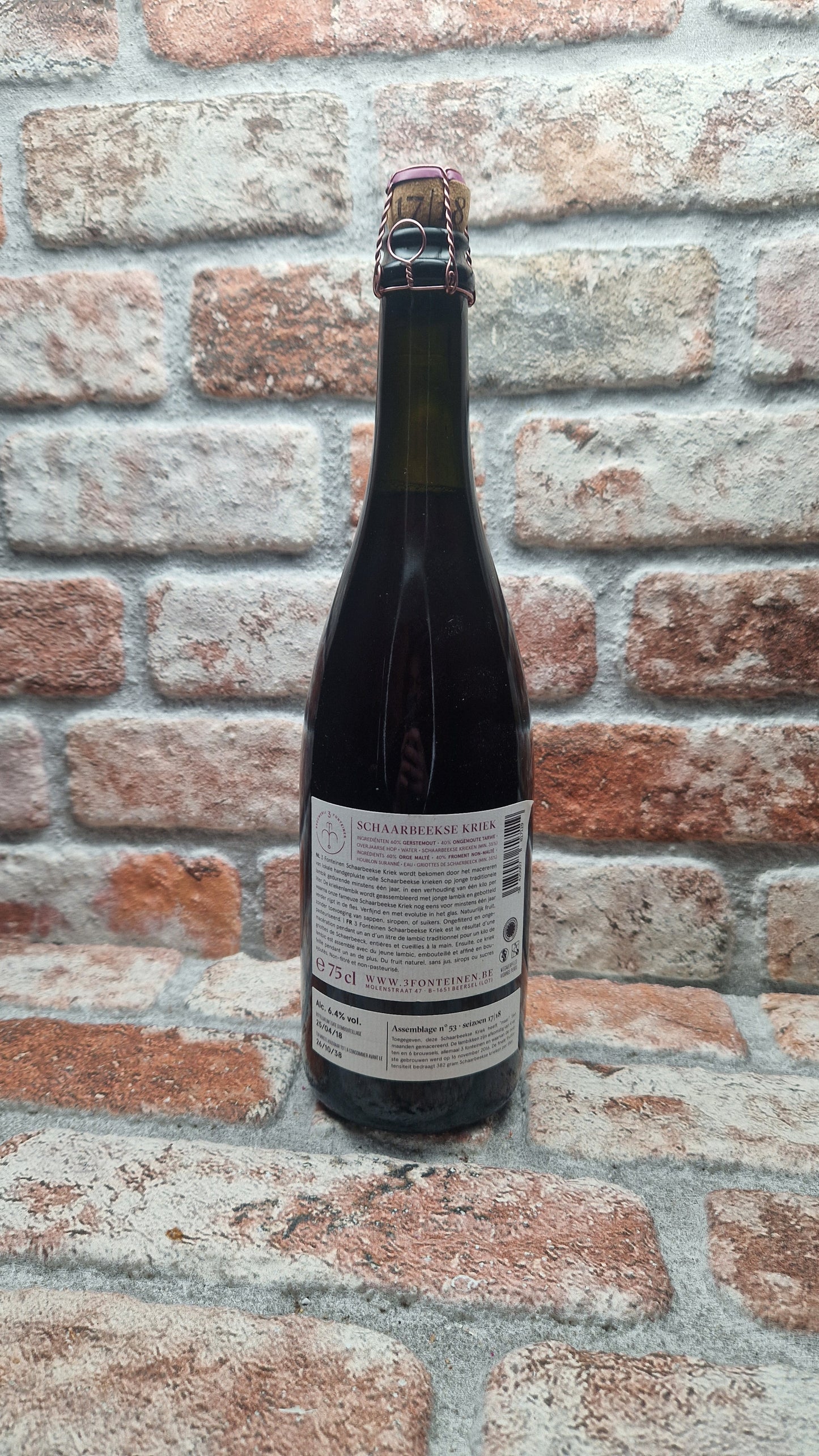 3 Fonteinen Schaarbeekse Oogst (Season 17/18) 2018 Lambiek/Geuze - 75 CL