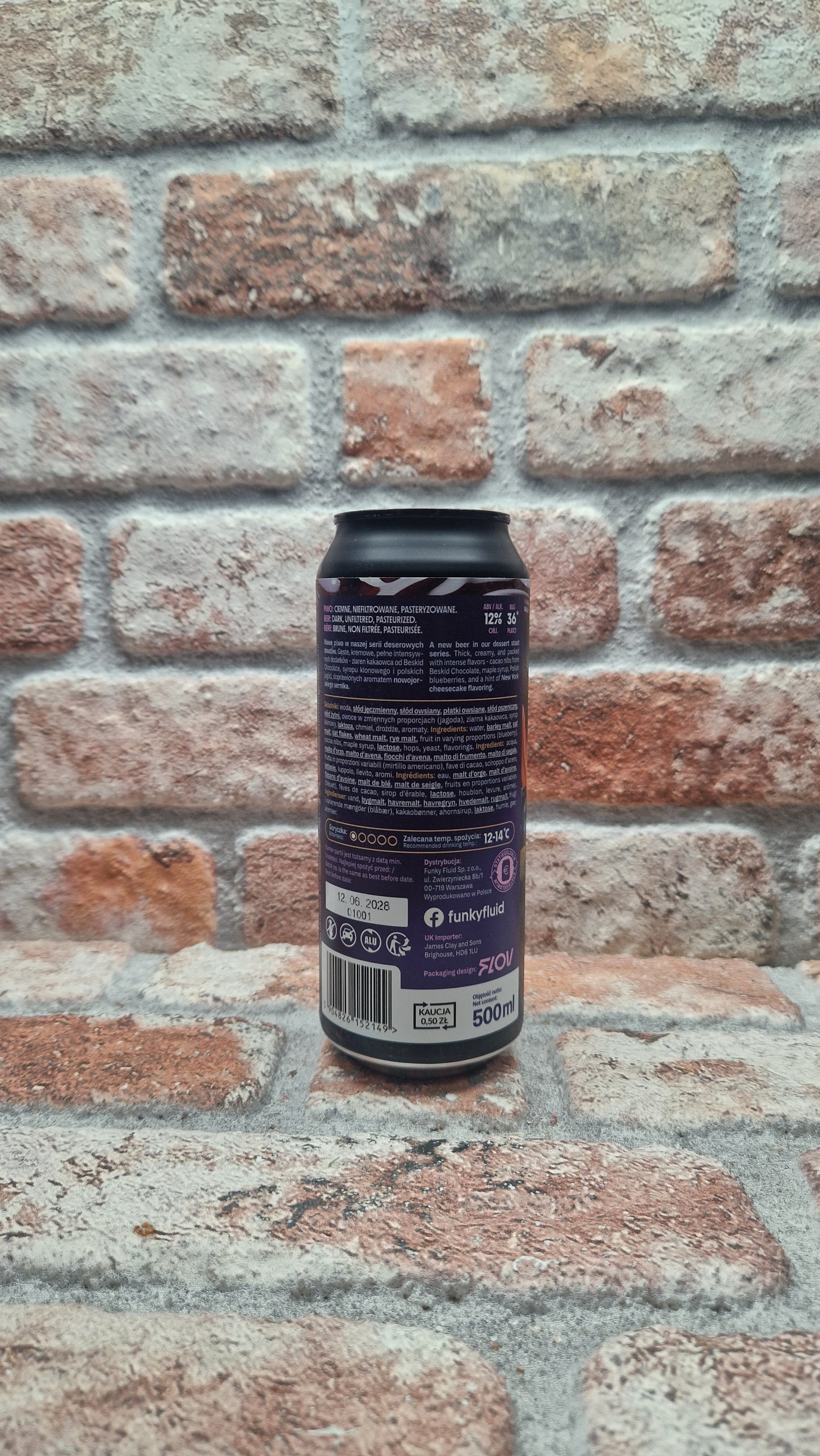 Funky Fluid Royal Cookie: Blueberry Maple Chocolate Cheesecake Stout - 50 CL