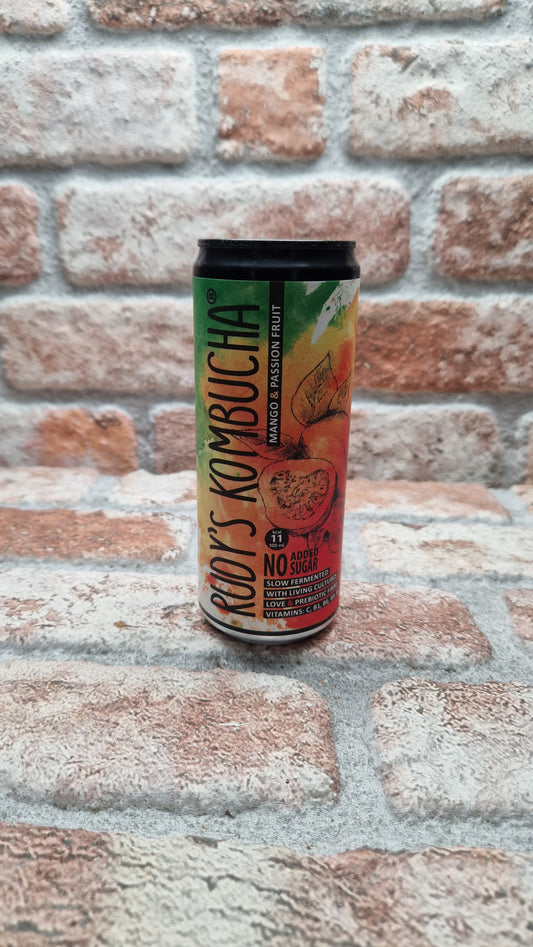 Rudy's Kombucha Passion Fruit & Mango Kombucha - 33 CL