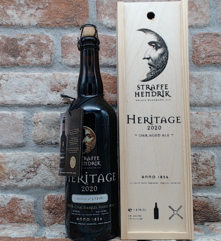 Brouwerij De Halve Maan Straffe Hendrik Heritage met kistje (2020) Quadrupel - 75 CL
